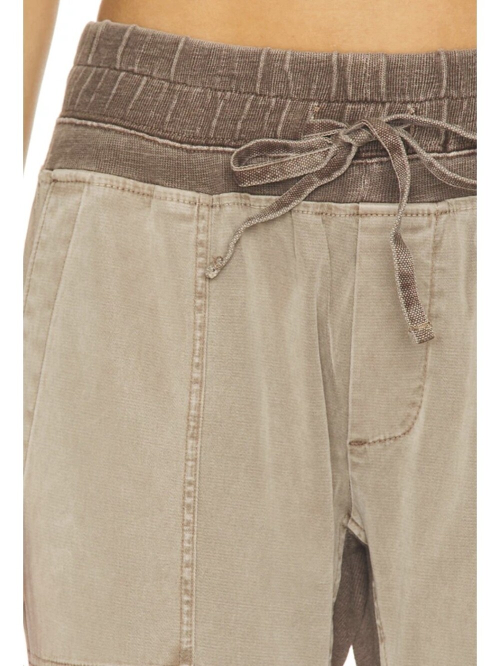 James Perse Mixed Media Pant in Coyote - Picture 6 of 16